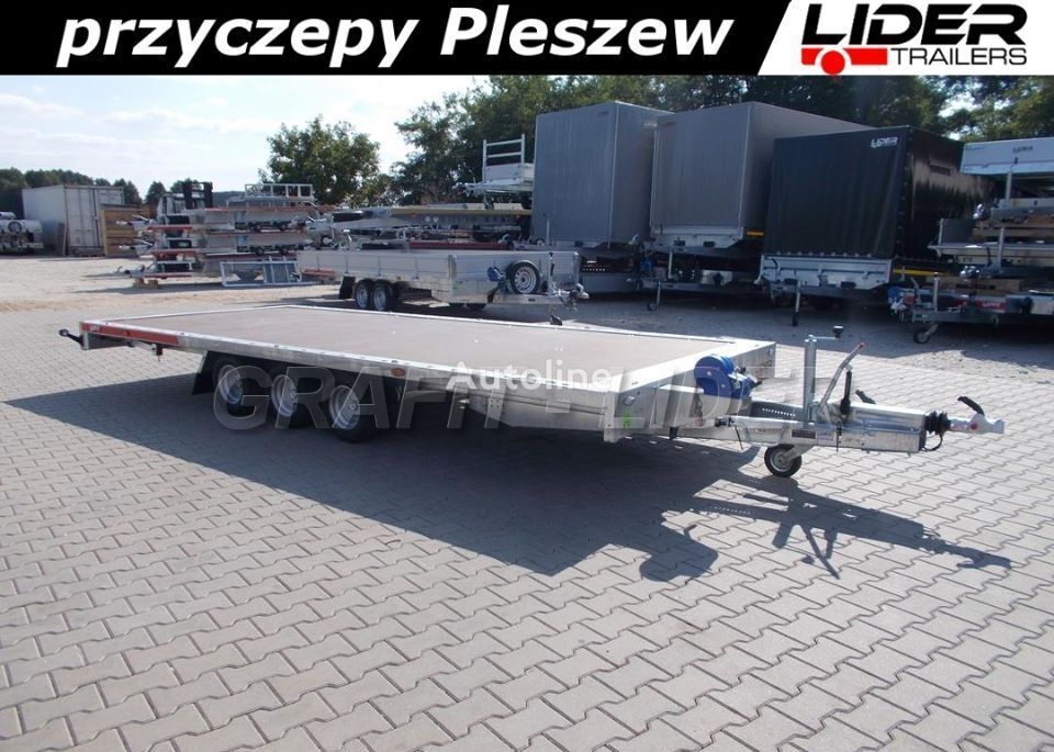 rơ moóc sàn thấp Temared TM-174 przyczepa 511x215x30cm, Carplatform 5121/3S, 3 osiowa, la mới