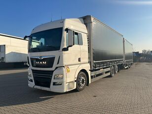 thùng kéo rèm cho xe tải MAN TGX 26.420 6x2 // 2019r // 700 tys km + rơ moóc thùng kéo rèm