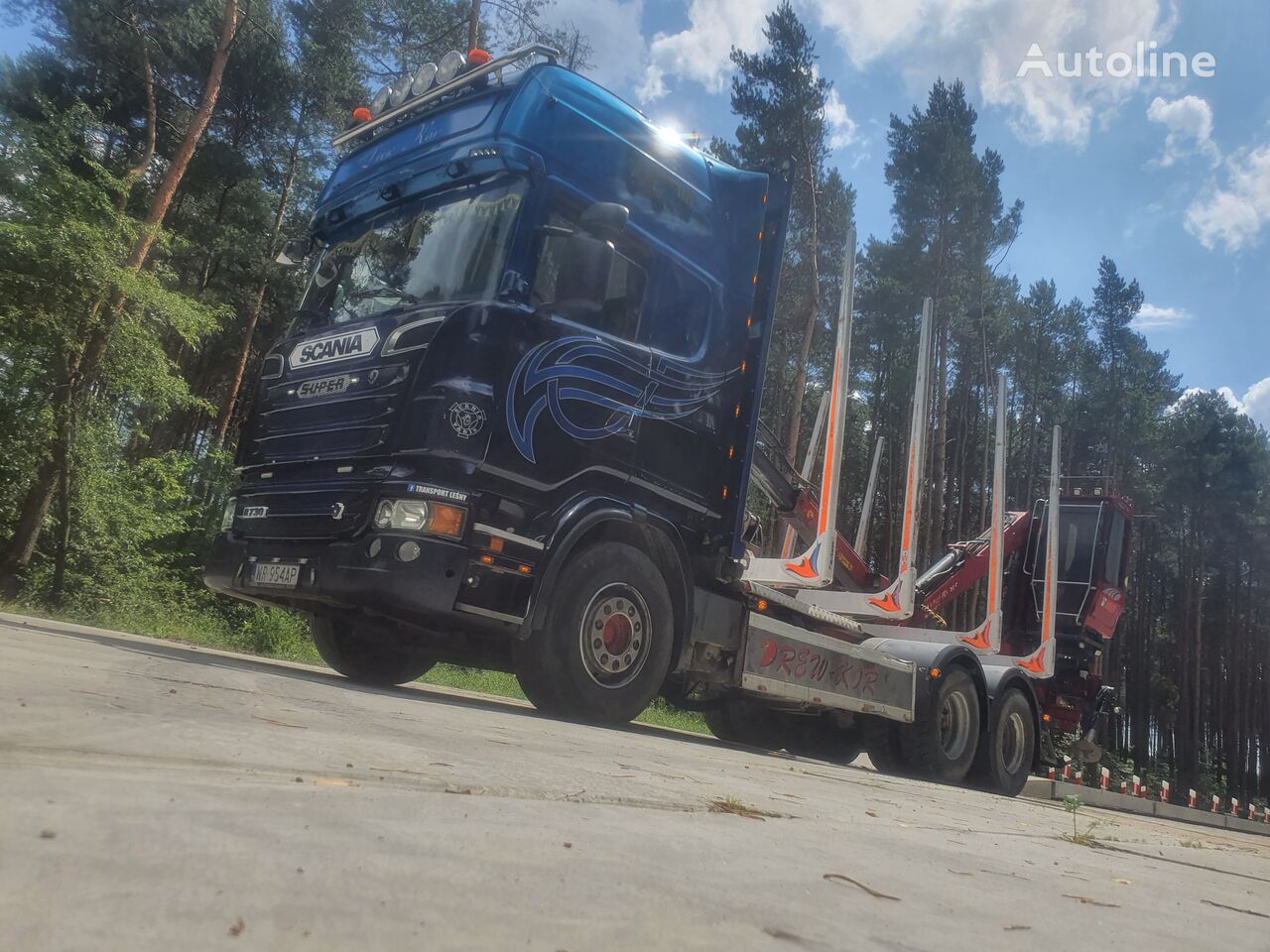 xe tải chở gỗ Scania R730