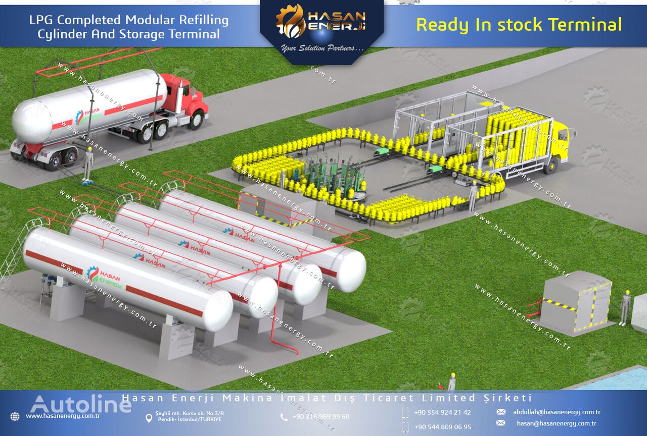 xe tải chở khí gas LPG Modular Refilling Plant Cylinder gas