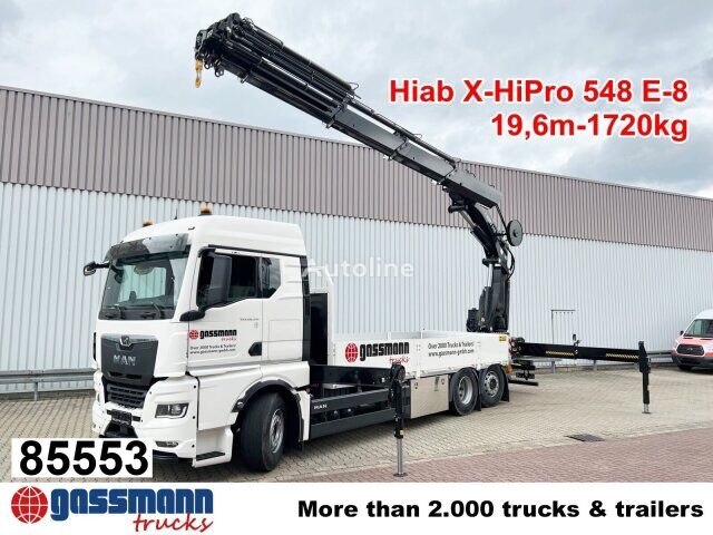 xe tải san phẳng MAN TGX 26.510 6x2-4 LL, Heckkran Hiab X-HiPro 548 mới